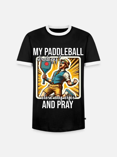 Lustiger Paddleball Spruch - Männer Kontrast-T-Shirt - Schwarz/Weiß