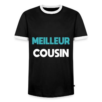 Bestes Cousin-Geschenk Cousine - Männer Kontrast-T-Shirt - Schwarz/Weiß - Vorne - AI Model Female 172 light (172cm) & AI Model Male 178 light (178cm)