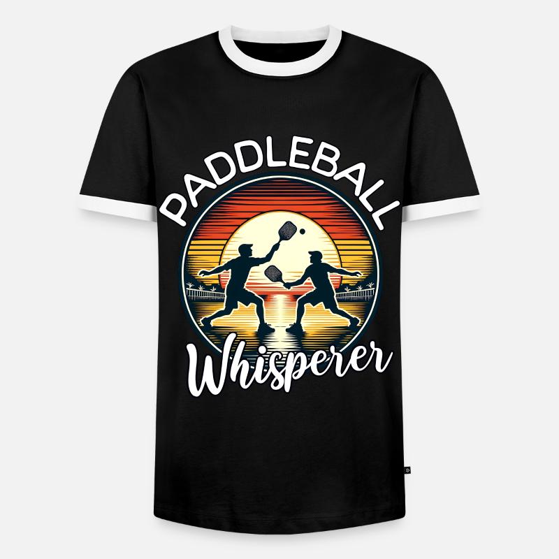 Paddleball Flüsterer - Männer Kontrast-T-Shirt - Schwarz/Weiß