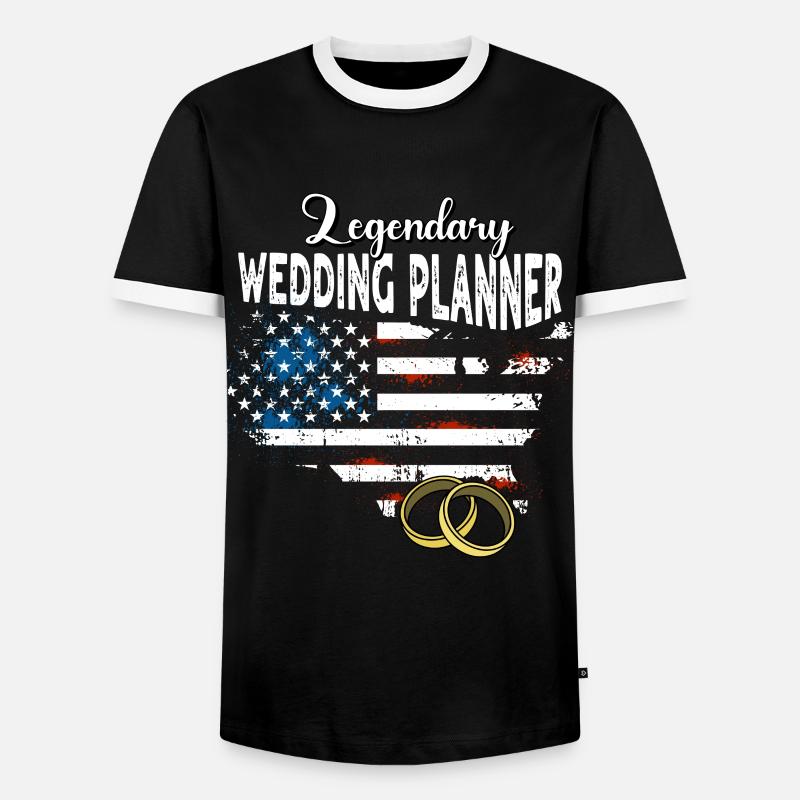 Wedding Planner US - Men's Ringer Shirt - black/white