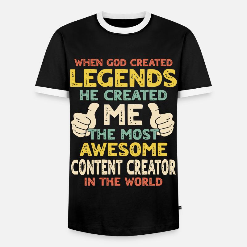 Content Creator - Männer Kontrast-T-Shirt - Schwarz/Weiß