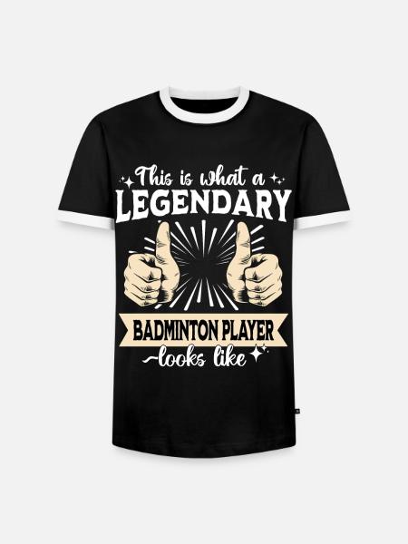 Legendärer Badmintonspieler - Männer Kontrast-T-Shirt - Schwarz/Weiß