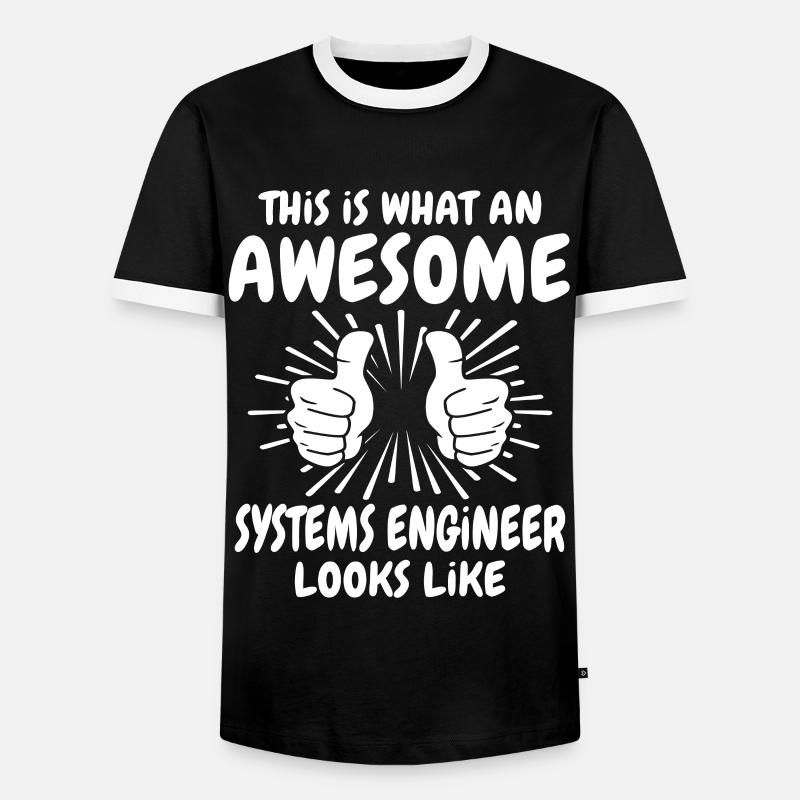 Systems Engineer - Men's Ringer Shirt - black/white