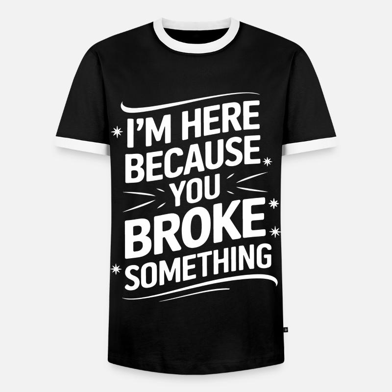Technischer Support Computerfreak Nerd - Männer Kontrast-T-Shirt - Schwarz/Weiß