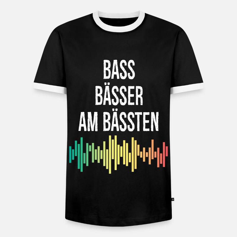 Techno - Männer Kontrast-T-Shirt - Schwarz/Weiß