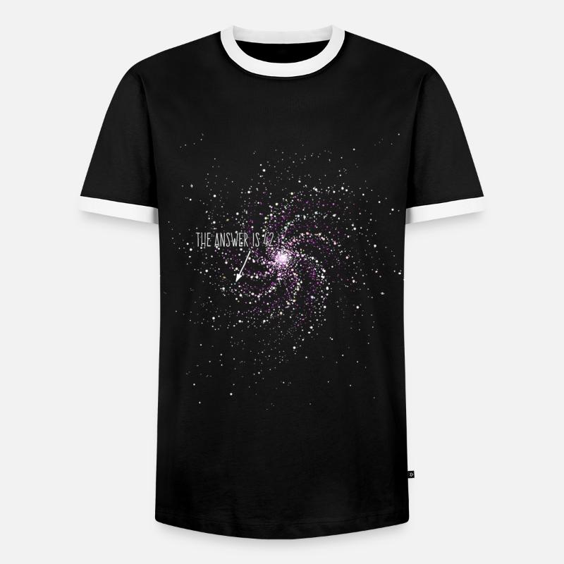 The Answer is 42 - Men's Ringer Shirt - black/white