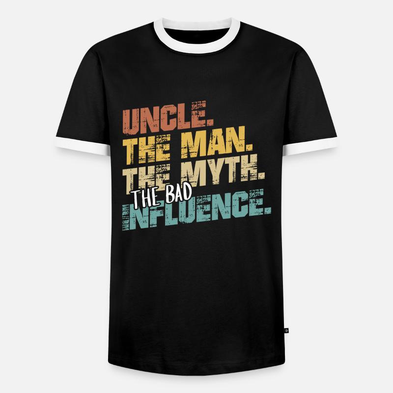 Onkel Geschenk Patenonkel Taufpate - Männer Kontrast-T-Shirt - Schwarz/Weiß