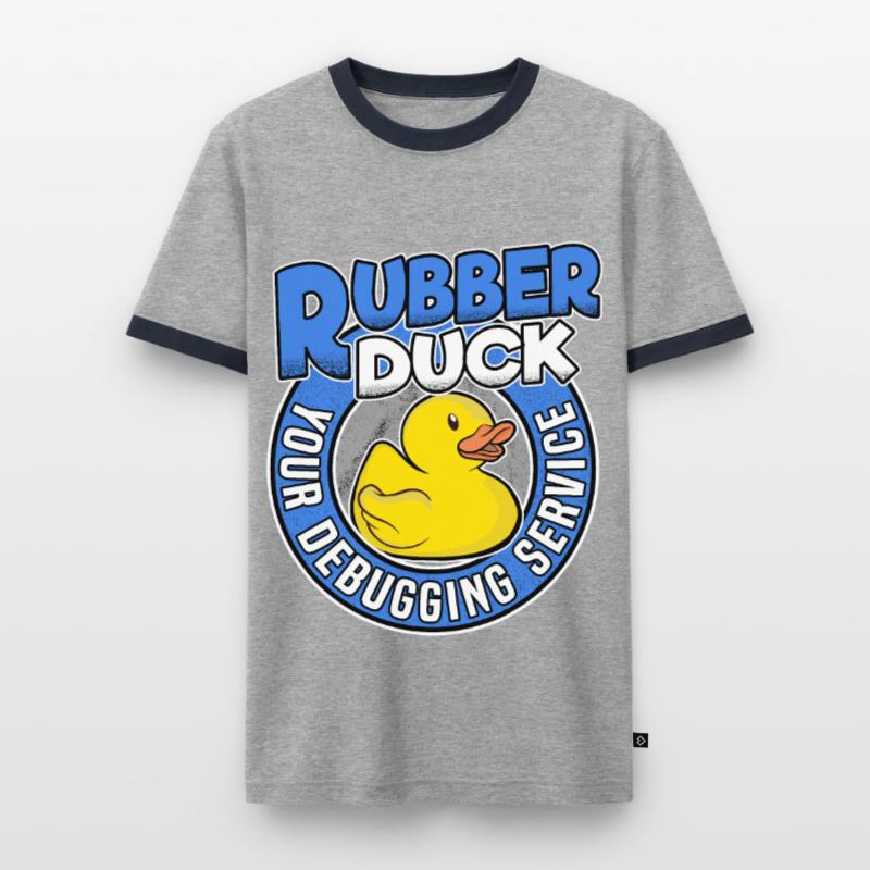 Programmeurs Canard Programmation Debugging Drôle T-shirt contrasté Homme