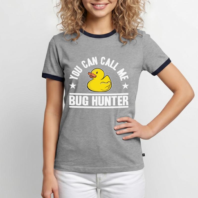 Programmierer Ente Programmieren Debugging Lustig Männer Kontrast-T-Shirt
