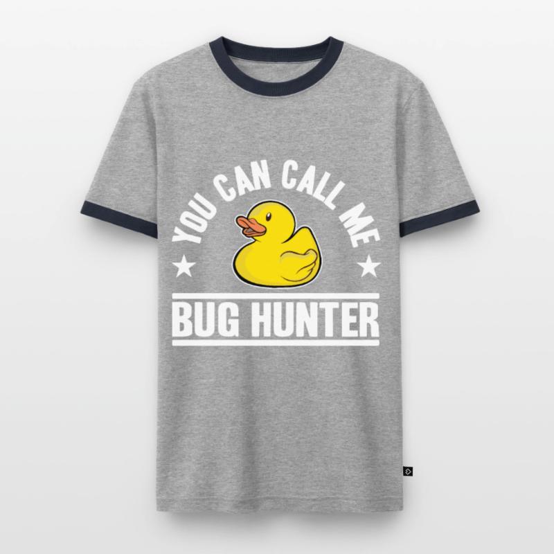 Programmeurs Canard Programmation Debugging Drôle T-shirt contrasté Homme