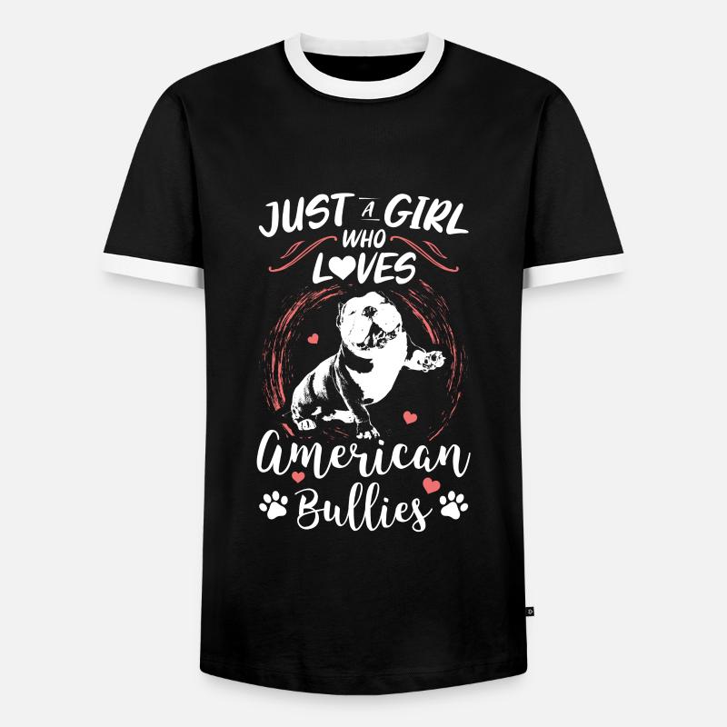 American Bully Geschenk Hundebesitzer - Männer Kontrast-T-Shirt - Schwarz/Weiß