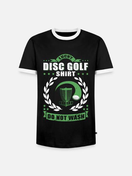 Discgolf | Discgolfspieler Discgolfer Geschenk - Männer Kontrast-T-Shirt - Schwarz/Weiß