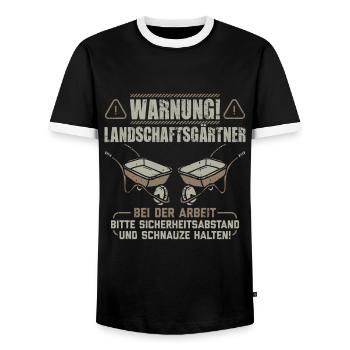 Landschaftsgärtner Gartenbau Gärtner Geschenk - Männer Kontrast-T-Shirt - Schwarz/Weiß - Vorne - AI Model Female 172 light (172cm) & AI Model Male 178 light (178cm)