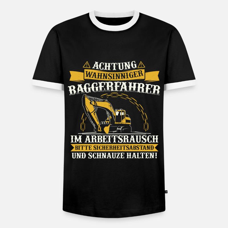 Baggerfahrer Baggerführer Baggern Bagger Geschenk - Männer Kontrast-T-Shirt - Schwarz/Weiß