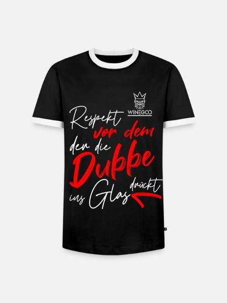 Winegod lustiger Spruch - Männer Kontrast-T-Shirt - Schwarz/Weiß