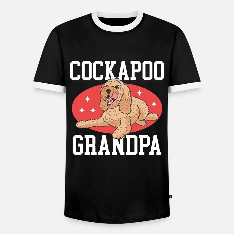 Cockapoo Grandpa | Hunde Hundebesitzer Geschenk - Männer Kontrast-T-Shirt - Schwarz/Weiß