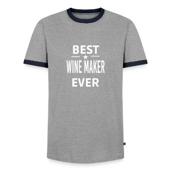 Bester Winzer aller Zeiten - Männer Kontrast-T-Shirt - Grau/Navy  - Vorne - AI Model Female 172 light (172cm) & AI Model Male 178 light (178cm)