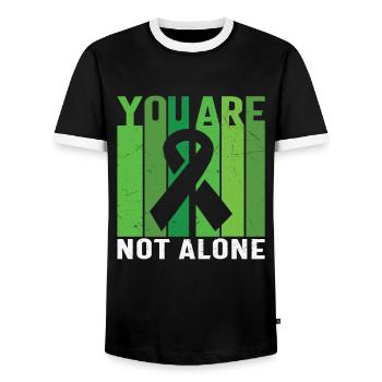 Schmerz ist real, aber auch Hope Mental Health - Männer Kontrast-T-Shirt - Schwarz/Weiß - Vorne - AI Model Female 172 light (172cm) & AI Model Male 178 light (178cm)