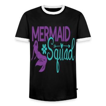 Mermaid Squad Mermaid Zitate - Männer Kontrast-T-Shirt - Schwarz/Weiß - Vorne - AI Model Female 172 light (172cm) & AI Model Male 178 light (178cm)