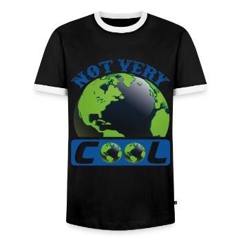 Nicht sehr coole Erdschutz-Support-Zitate - Männer Kontrast-T-Shirt - Schwarz/Weiß - Vorne - AI Model Female 172 light (172cm) & AI Model Male 178 light (178cm)