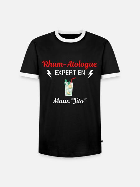 Rhum-Atologue - T-shirt contrasté Homme - noir/blanc