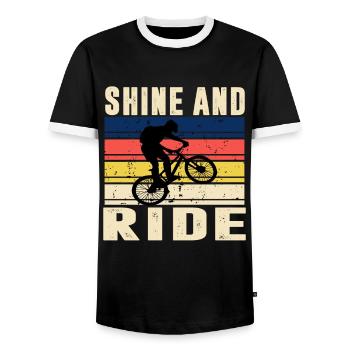 Shine And Ride Cool Zitate - Männer Kontrast-T-Shirt - Schwarz/Weiß - Vorne - AI Model Female 172 light (172cm) & AI Model Male 178 light (178cm)