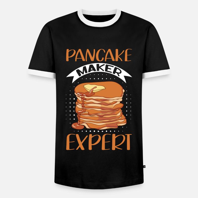 Pfannkuchen Eierkuchen Pancake Geschenk - Männer Kontrast-T-Shirt - Schwarz/Weiß