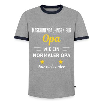 Opa nur viel cooler Maschinenbau-Ingenieur - Männer Kontrast-T-Shirt - Grau/Navy  - Vorne - AI Model Female 172 light (172cm) & AI Model Male 178 light (178cm)