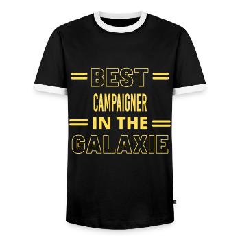 Best Ever IN THE GALAXIE CAMPAIGNER - T-shirt contrasté Homme - noir/blanc - Devant - AI Model Female 172 light (172cm) & AI Model Male 178 light (178cm)