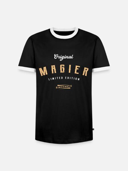 Magier Limited Edition Zauberer - Männer Kontrast-T-Shirt - Schwarz/Weiß