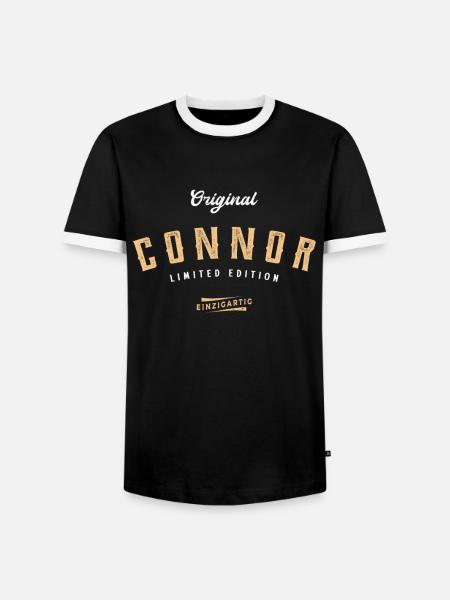 Connor Limited Edition - Männer Kontrast-T-Shirt - Schwarz/Weiß