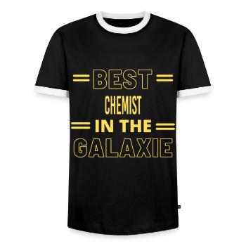 Le meilleur chimiste de tous les temps dans la galaxie - T-shirt contrasté Homme - noir/blanc - Devant - AI Model Female 172 light (172cm) & AI Model Male 178 light (178cm)