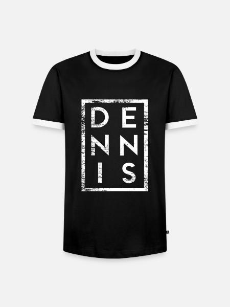 Dennis Minimalismus - Männer Kontrast-T-Shirt - Schwarz/Weiß