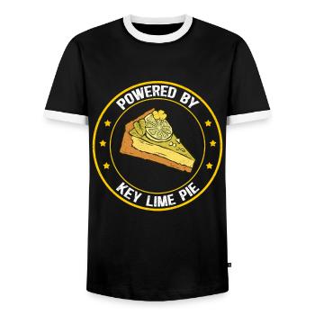 Cake Lime Cake Lemon Cake Gift - Men's Ringer Shirt - black/white - Front - AI Model Female 172 light (172cm) & AI Model Male 178 light (178cm)