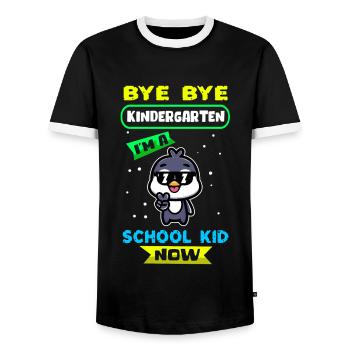 Retour à l’école Inscription Cadeau scolaire - T-shirt contrasté Homme - noir/blanc - Devant - AI Model Female 172 light (172cm) & AI Model Male 178 light (178cm)