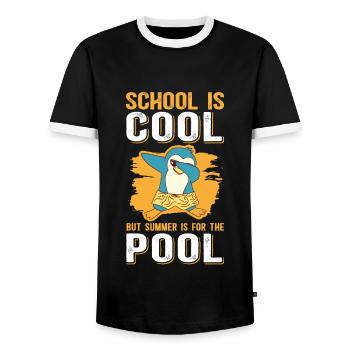 Sommerferien Ferien Schüler Schule Geschenk - Männer Kontrast-T-Shirt - Schwarz/Weiß - Vorne - AI Model Female 172 light (172cm) & AI Model Male 178 light (178cm)