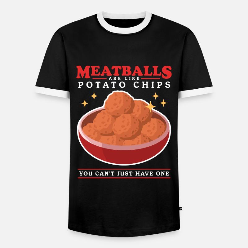 Frikadellen Bulette Bratklops Buletten Geschenk - Männer Kontrast-T-Shirt - Schwarz/Weiß