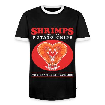 Krabben Garnelen Krabbenliebhaber Krabbe Geschenk - Männer Kontrast-T-Shirt - Schwarz/Weiß - Vorne - AI Model Female 172 light (172cm) & AI Model Male 178 light (178cm)