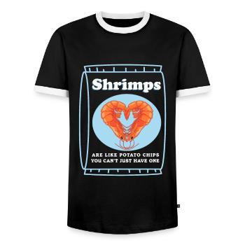 Krabben Garnelen Krabbe Krabbenliebhaber Geschenk - Männer Kontrast-T-Shirt - Schwarz/Weiß - Vorne - AI Model Female 172 light (172cm) & AI Model Male 178 light (178cm)