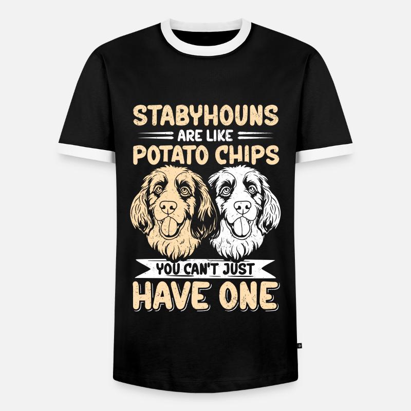 Stabyhoun Hunde Stabijhoun Hundebesitzer Geschenk - Männer Kontrast-T-Shirt - Schwarz/Weiß