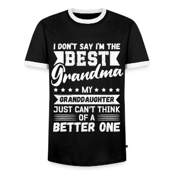 Beste Oma Geschenke Muttertag Geburtstag - Männer Kontrast-T-Shirt - Schwarz/Weiß - Vorne - AI Model Female 172 light (172cm) & AI Model Male 178 light (178cm)