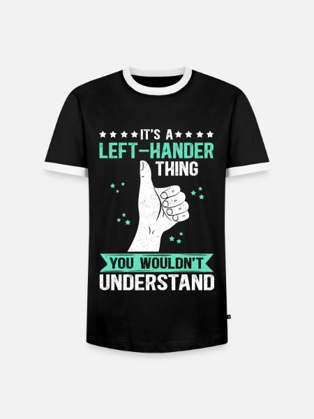 Linkshändig Linkshänder Linkshändige Geschenk - Männer Kontrast-T-Shirt - Schwarz/Weiß