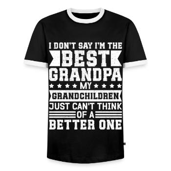 Opa Geschenke Bester Opa Geschenkidee - Männer Kontrast-T-Shirt - Schwarz/Weiß - Vorne - AI Model Female 172 light (172cm) & AI Model Male 178 light (178cm)