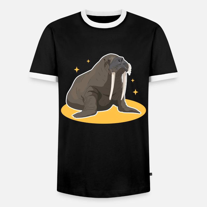 Walrus Walrus | Walrus Walrus Gift - Men's Ringer Shirt - black/white