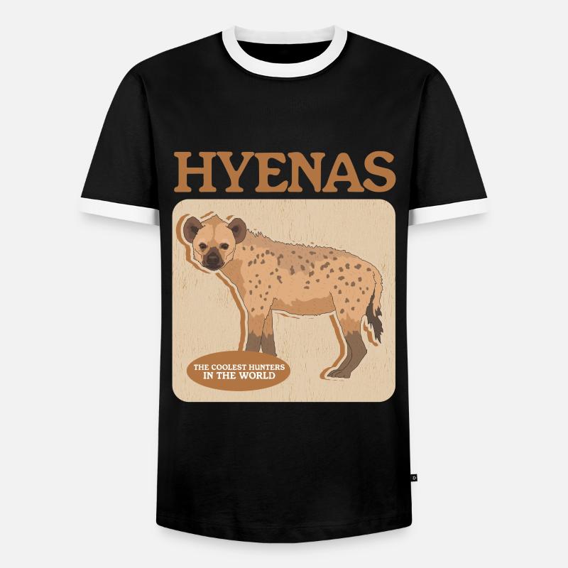 Hyäne Hyänen Tüpfelhyäne Geschenk - Männer Kontrast-T-Shirt - Schwarz/Weiß