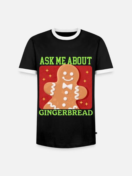 Lebkuchen Lebkuchenmann Lebkuchenmänner Geschenk - Männer Kontrast-T-Shirt - Schwarz/Weiß