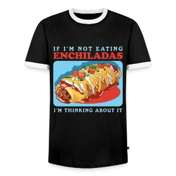 Enchilada Mexican Enchiladas Gift - Men's Ringer Shirt - black/white - Front - AI Model Female 172 light (172cm) & AI Model Male 178 light (178cm)