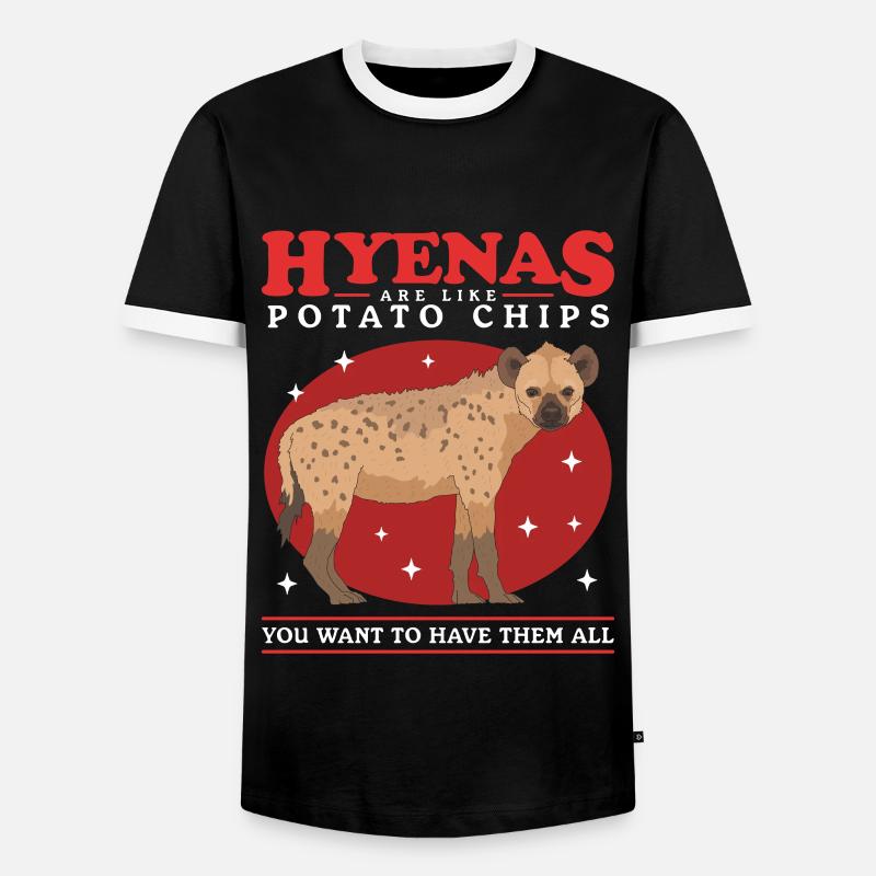 Hyäne Hyänen Tüpfelhyäne Geschenk - Männer Kontrast-T-Shirt - Schwarz/Weiß