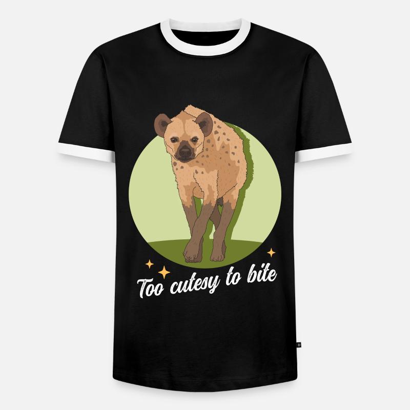 Hyäne Hyänen Tüpfelhyäne Geschenk - Männer Kontrast-T-Shirt - Schwarz/Weiß