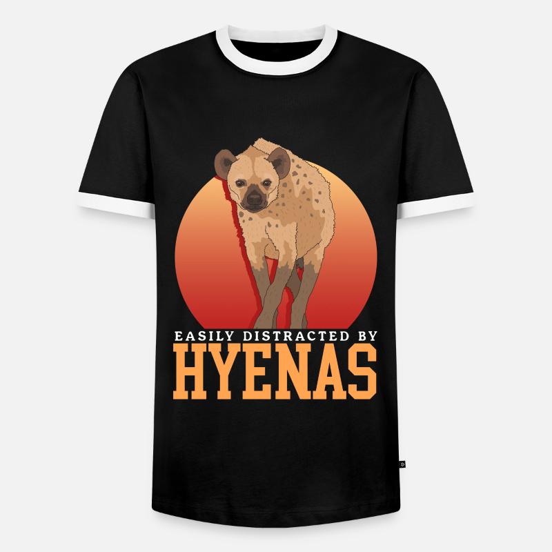 Hyäne Hyänen Tüpfelhyäne Geschenk - Männer Kontrast-T-Shirt - Schwarz/Weiß